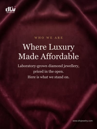 Who we are, in six slides: DLV Jewelry makes lab-grown diamond jewellery in gold and silver. We are a brand of Dev