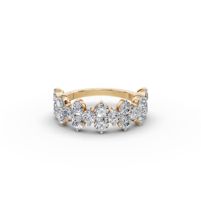 Endless Dew Round Lab-Grown Diamond Bands Ring in yellow gold, set with lab-grown diamonds