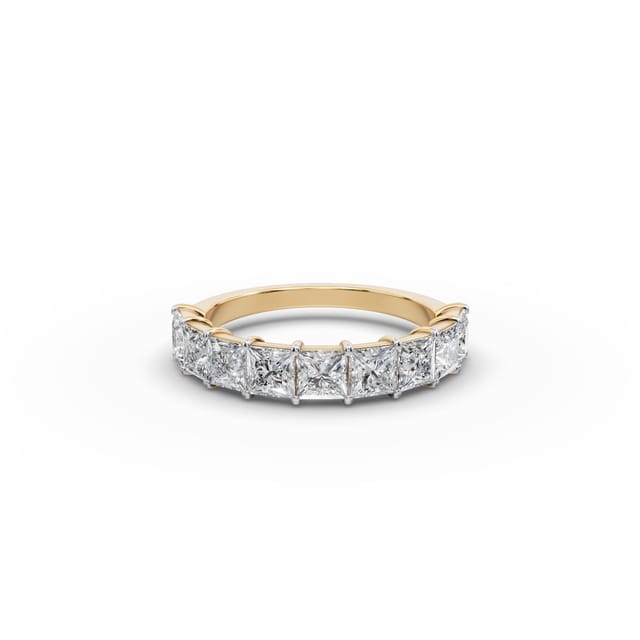 Morning Trail Princess Lab-Grown Diamond Bands Ring in yellow gold, set with lab-grown diamonds
