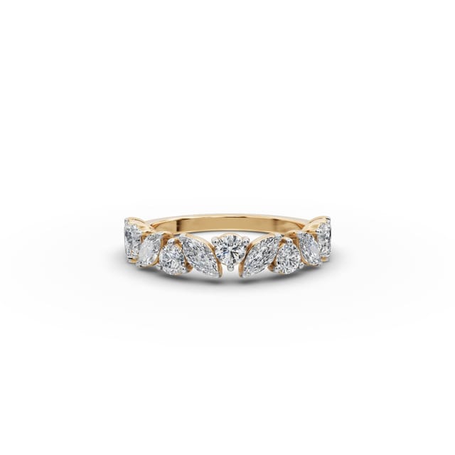 Graceful Reverie Marquise Lab-Grown Diamond Bands Ring in yellow gold, set with lab-grown diamonds