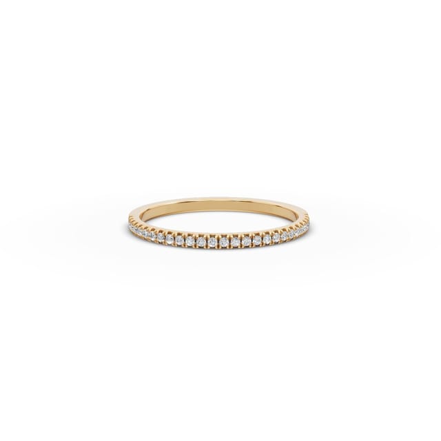 Classic Reverie Round Lab-Grown Diamond Half-Eternity Ring in yellow gold, set with lab-grown diamonds