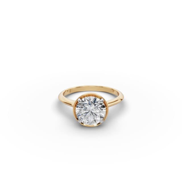 Eternal Light Round Lab-Grown Diamond Solitaire Ring in yellow gold, set with lab-grown diamonds