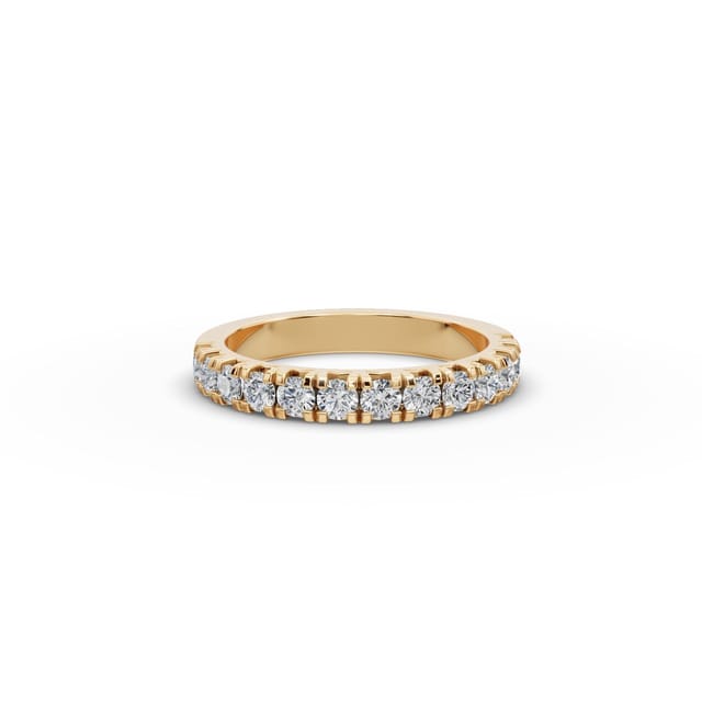 Infinite Signature Round Lab-Grown Diamond Half-Eternity Ring in yellow gold, set with lab-grown diamonds