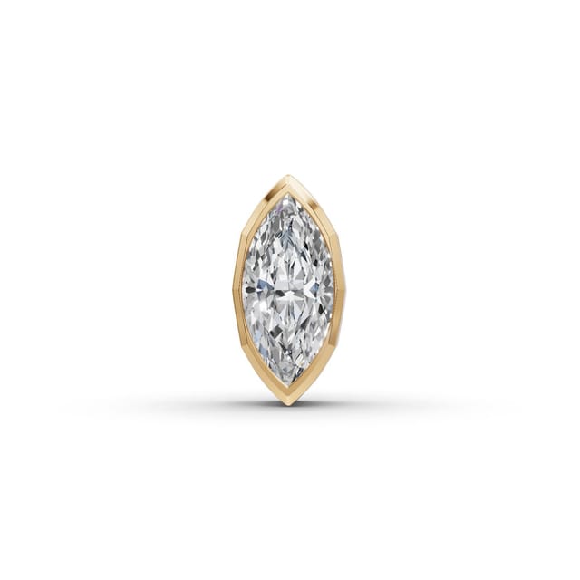 Infinite Whisper Marquise Lab-Grown Diamond Solitaire Pendant in yellow gold, set with lab-grown diamonds