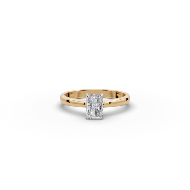 Luminous Promise Radiant Lab-Grown Diamond Solitaire Ring in yellow gold, set with lab-grown diamonds