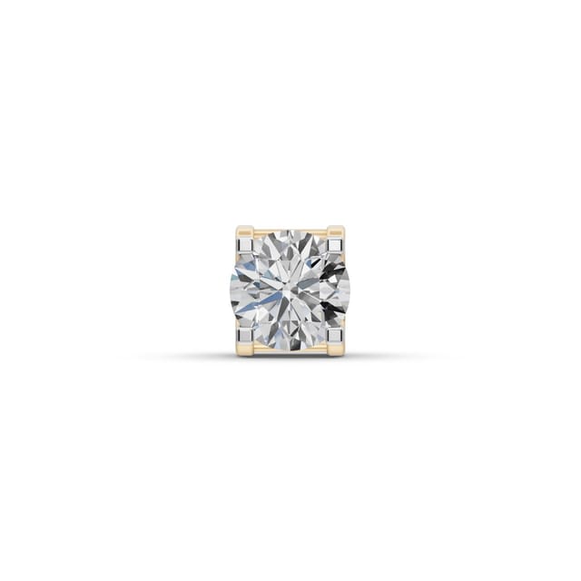 Morning Muse Round Lab-Grown Diamond Solitaire Pendant in yellow gold, set with lab-grown diamonds