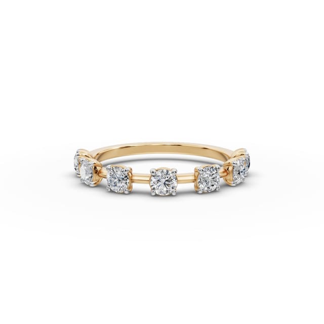 Elegant Ember Round Lab-Grown Diamond Bands Ring in yellow gold, set with lab-grown diamonds