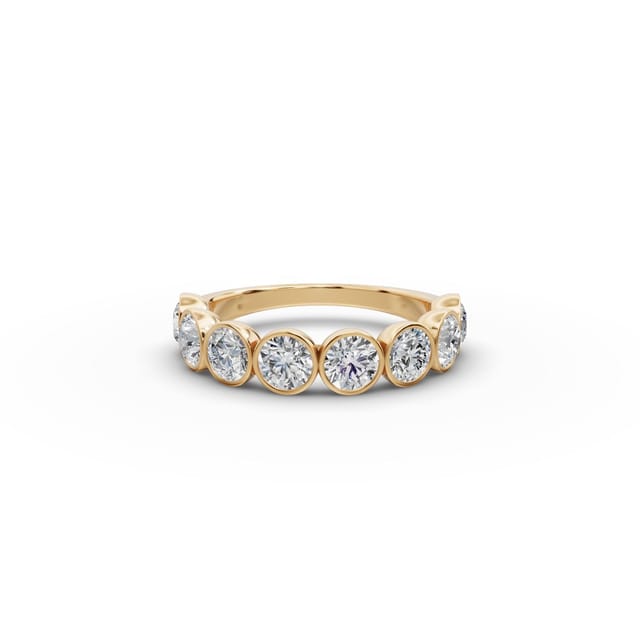 Majestic Promise Round Lab-Grown Diamond Bands Ring in yellow gold, set with lab-grown diamonds