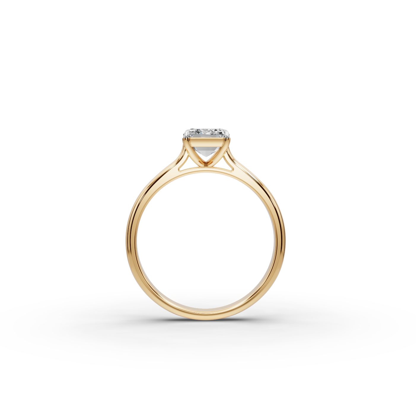 Iconic Whisper Emerald Lab-Grown Diamond Solitaire Ring in yellow gold
