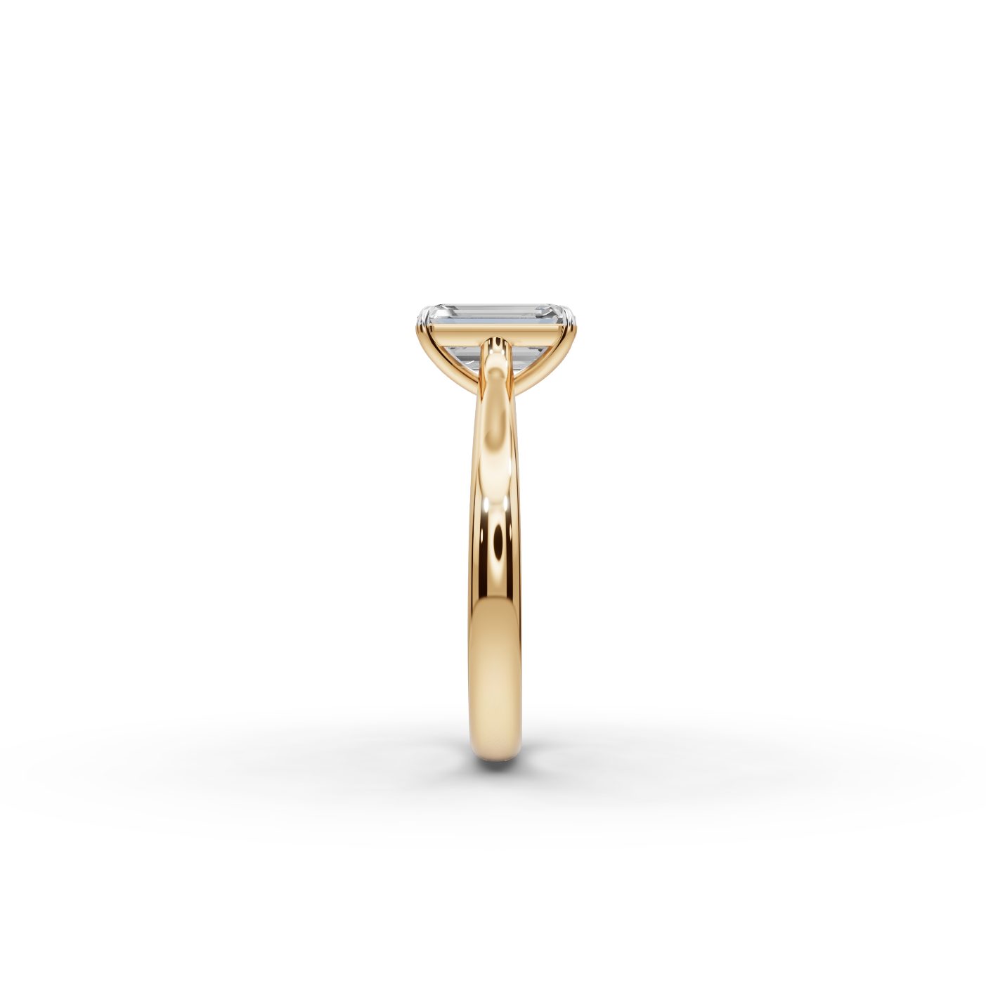 Iconic Whisper Emerald Lab-Grown Diamond Solitaire Ring in yellow gold