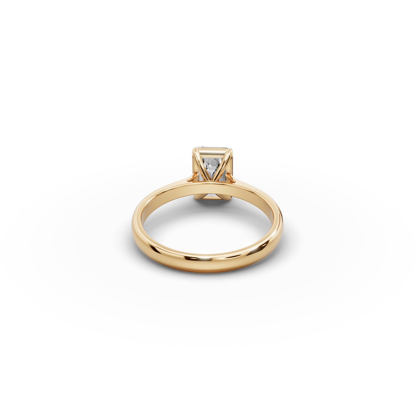 Iconic Whisper Emerald Lab-Grown Diamond Solitaire Ring in yellow gold