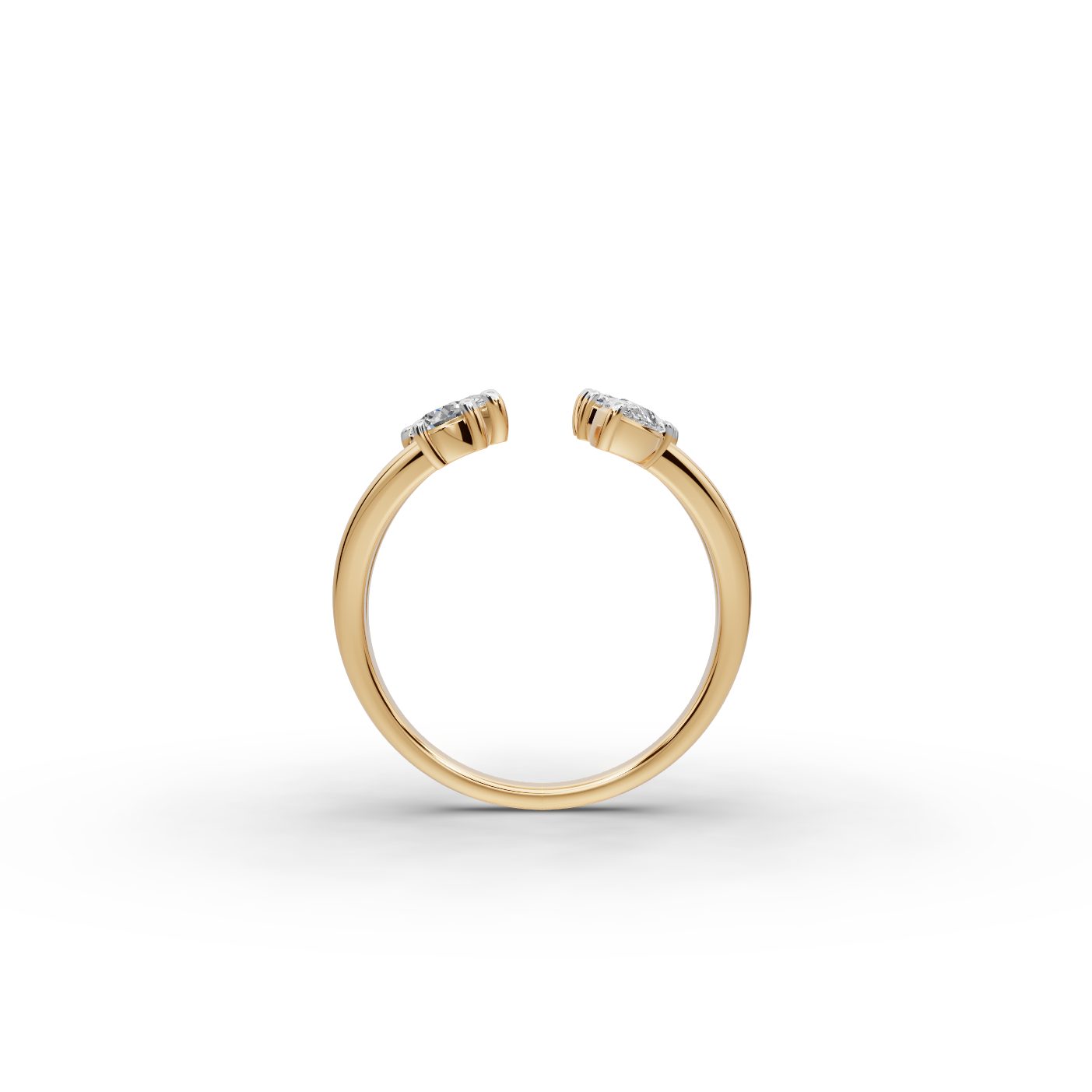 Serene Bloom Round Lab-Grown Diamond Cocktail Ring in yellow gold