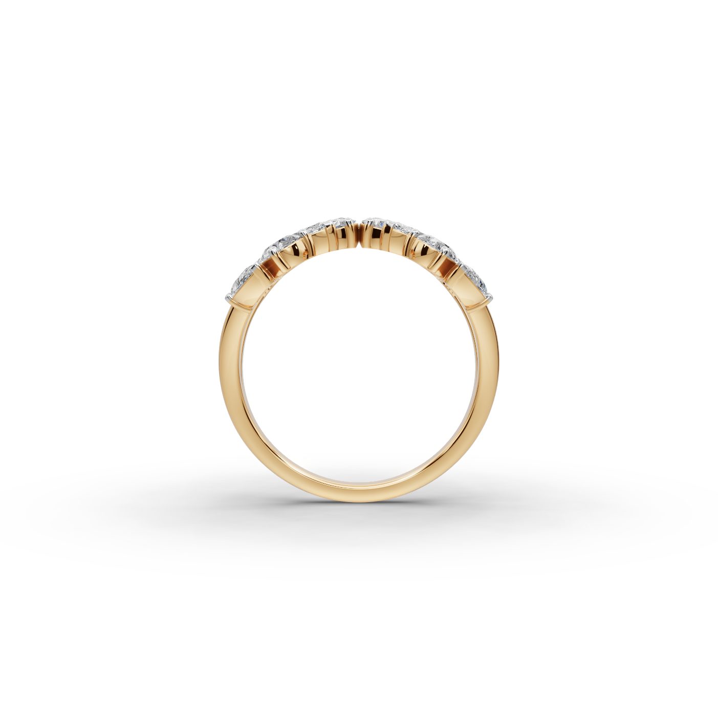 Elegant Ember Pear Lab-Grown Diamond Cocktail Ring in yellow gold