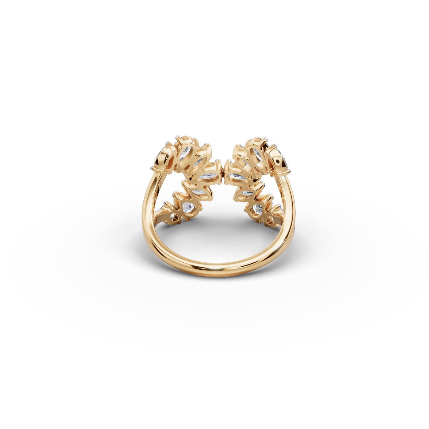 Elegant Ember Pear Lab-Grown Diamond Cocktail Ring in yellow gold