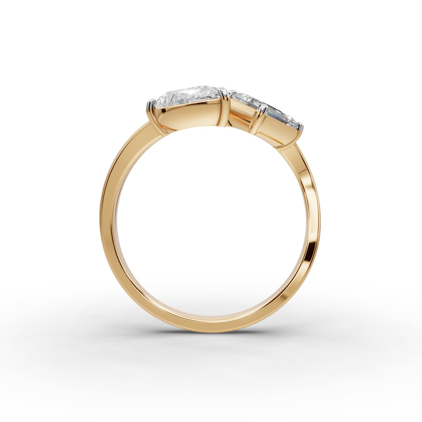 Radiant Sparkle Pear Lab-Grown Diamond Cocktail Ring in yellow gold