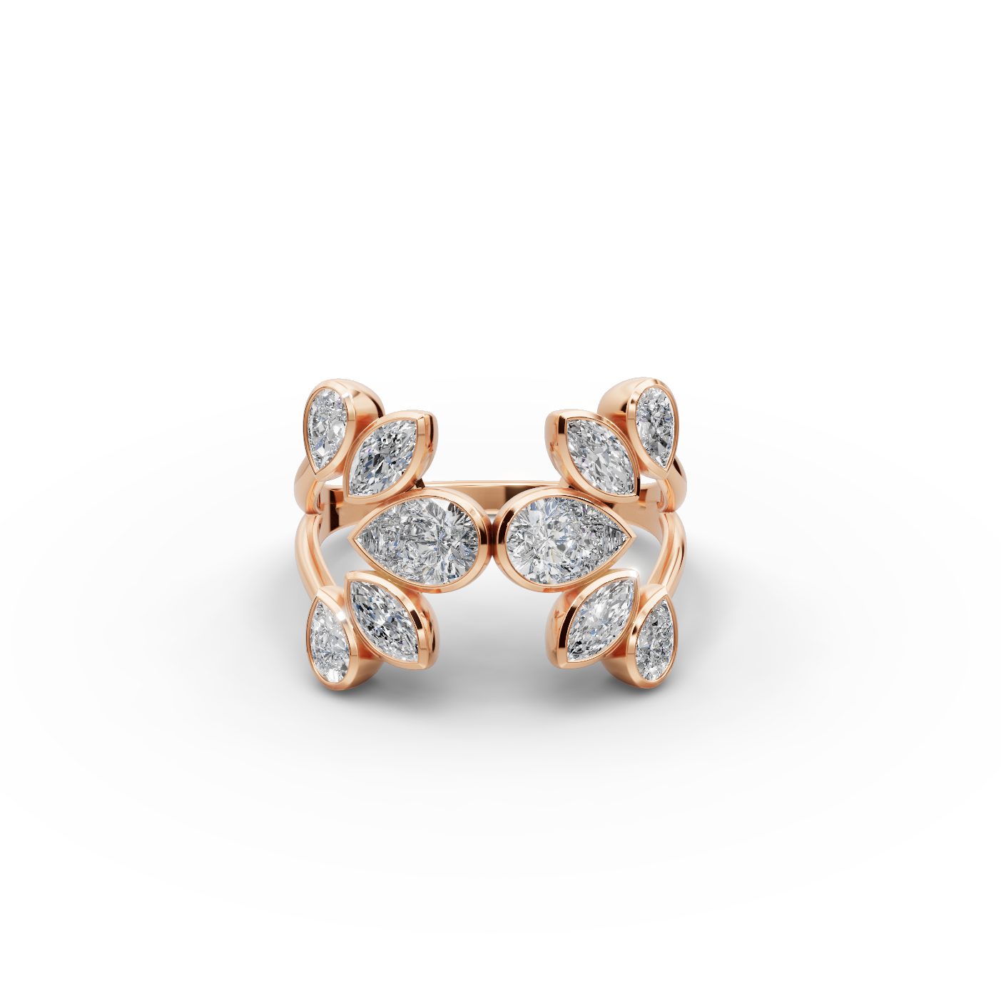 Royal Glow Pear Lab-Grown Diamond Cocktail Ring in rose gold