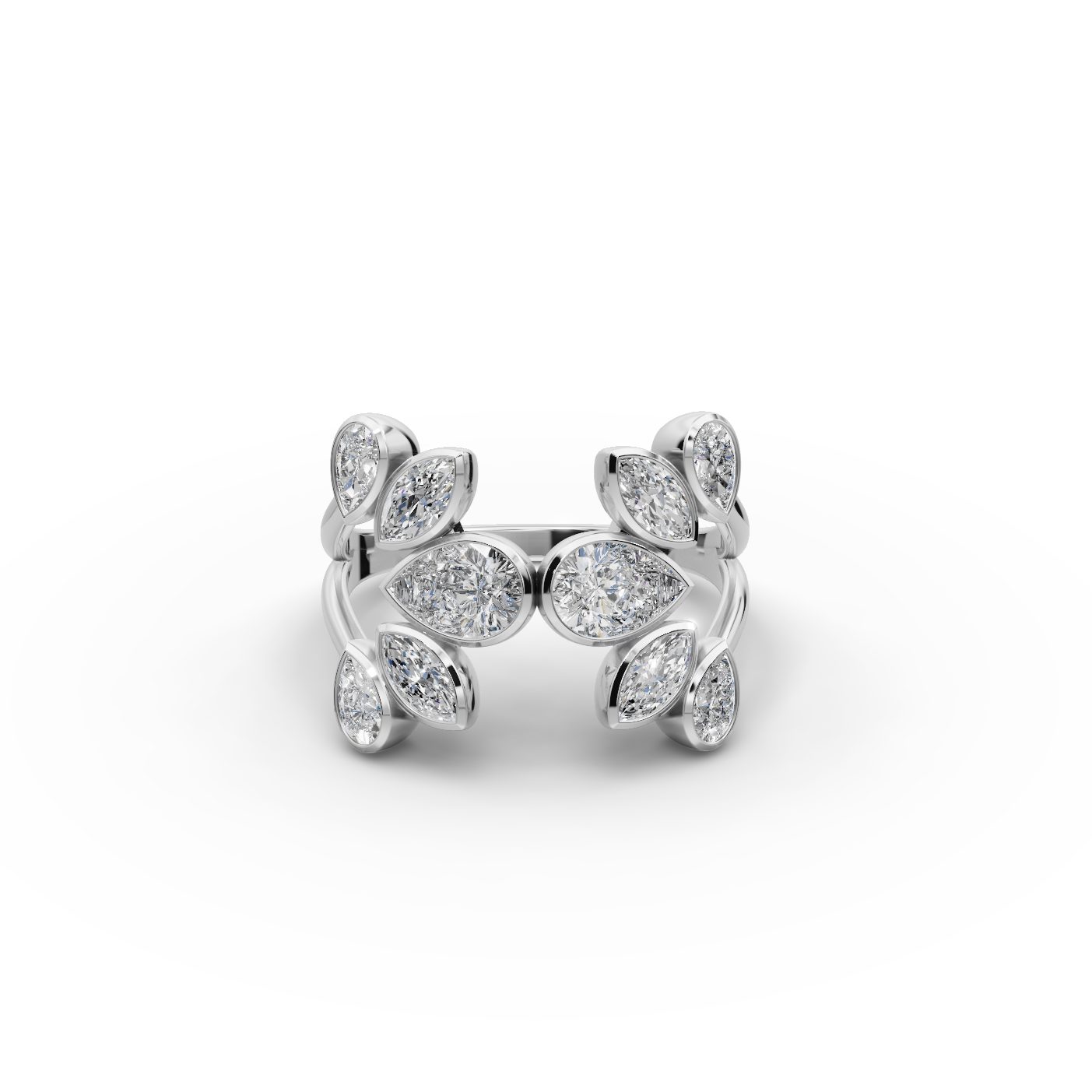 Royal Glow Pear Lab-Grown Diamond Cocktail Ring in white gold