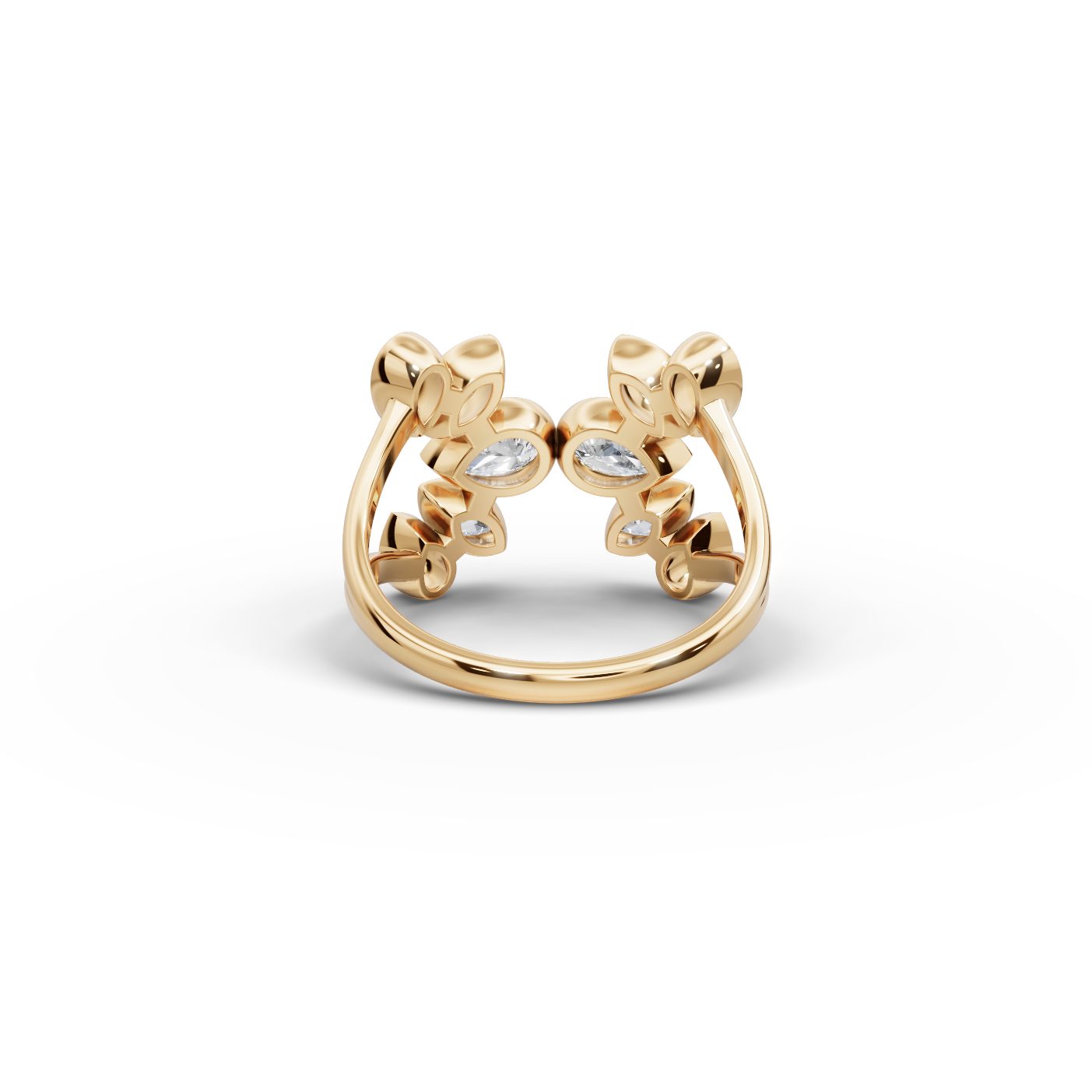 Royal Glow Pear Lab-Grown Diamond Cocktail Ring in yellow gold