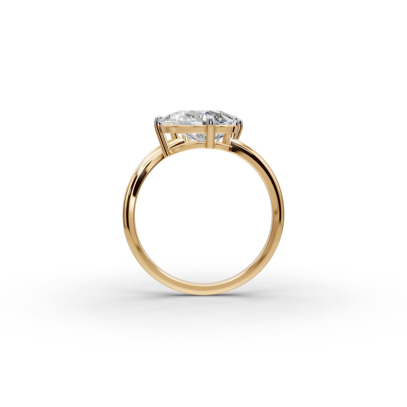Regal Dew Pear Lab-Grown Diamond Two Stone Toi Et Moi in yellow gold