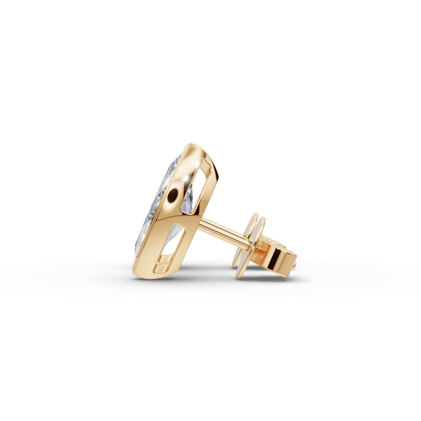 Everlasting Ember Marquise Lab-Grown Diamond Studs Earring in yellow gold