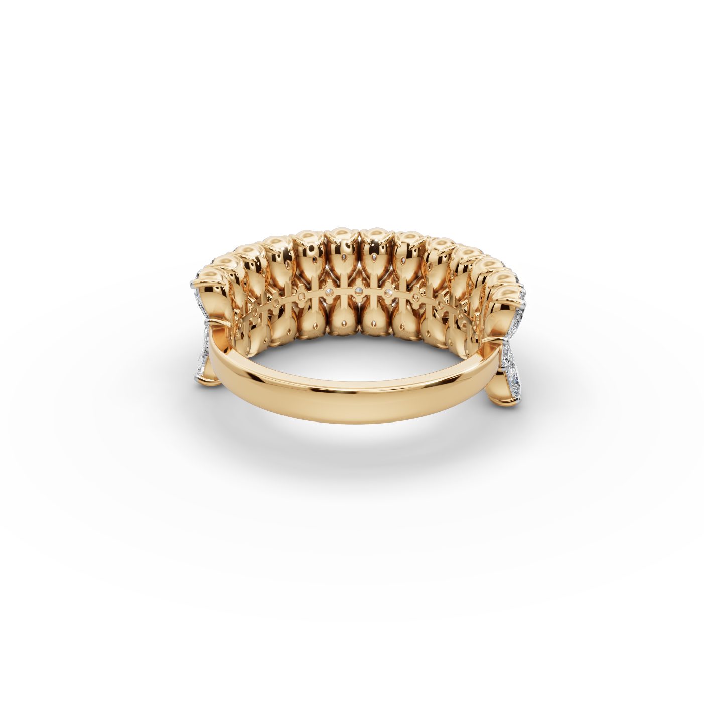 Celestial Bloom Pear Lab-Grown Diamond Bands Ring in yellow gold