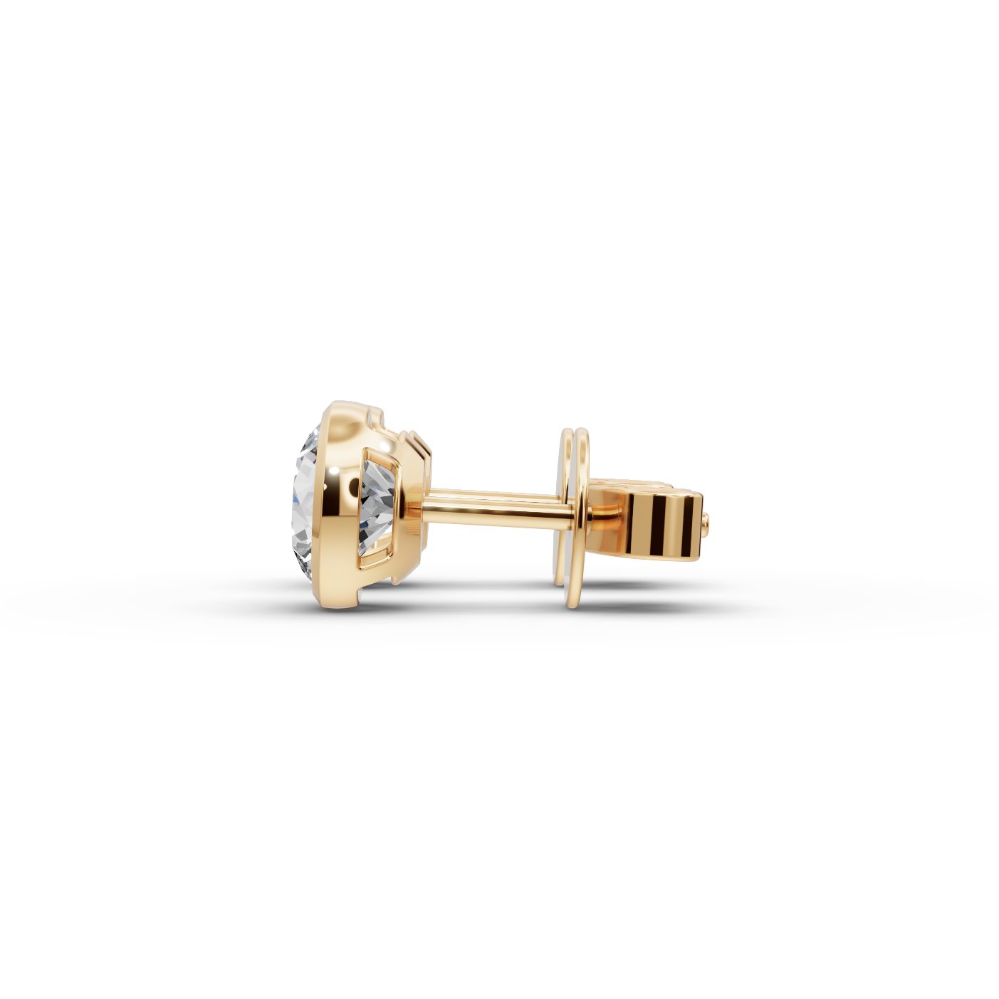 Brilliant Bloom Round Lab-Grown Diamond Studs Earring in yellow gold