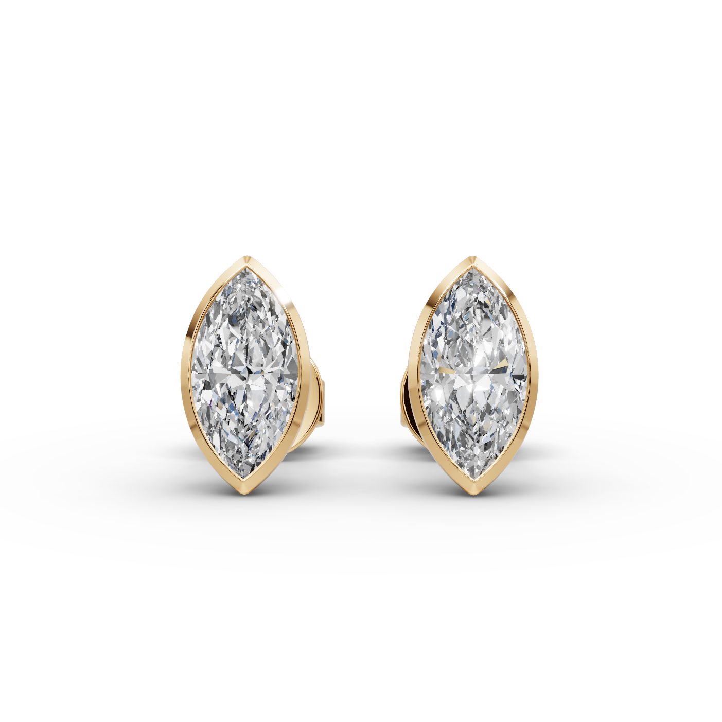 Serene Muse Marquise Lab-Grown Diamond Studs Earring in yellow gold
