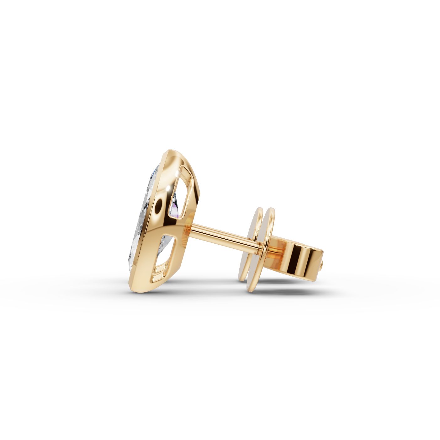 Serene Muse Marquise Lab-Grown Diamond Studs Earring in yellow gold