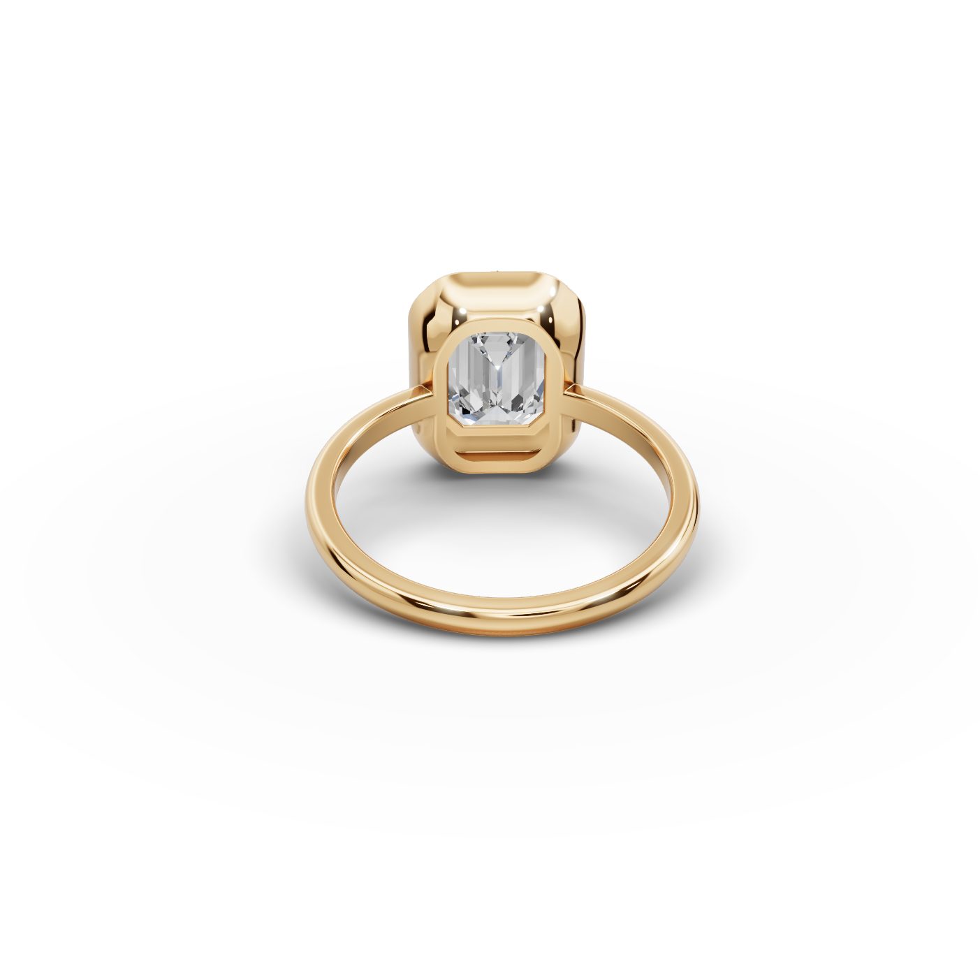 Classic Bloom Emerald Lab-Grown Diamond Solitaire Ring in yellow gold