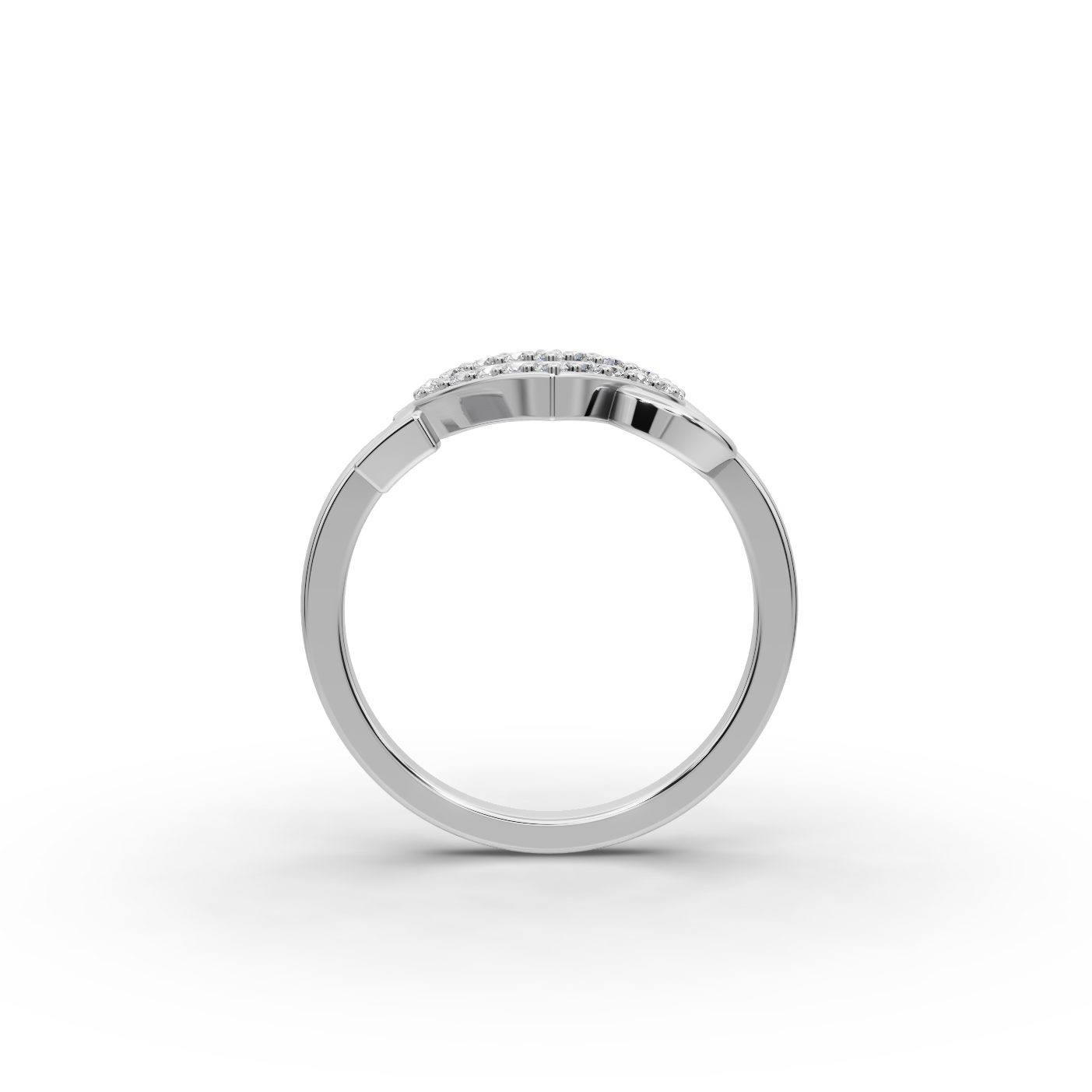 Royal Bloom I Love You Lab-Grown Diamond Silver Ring in silver