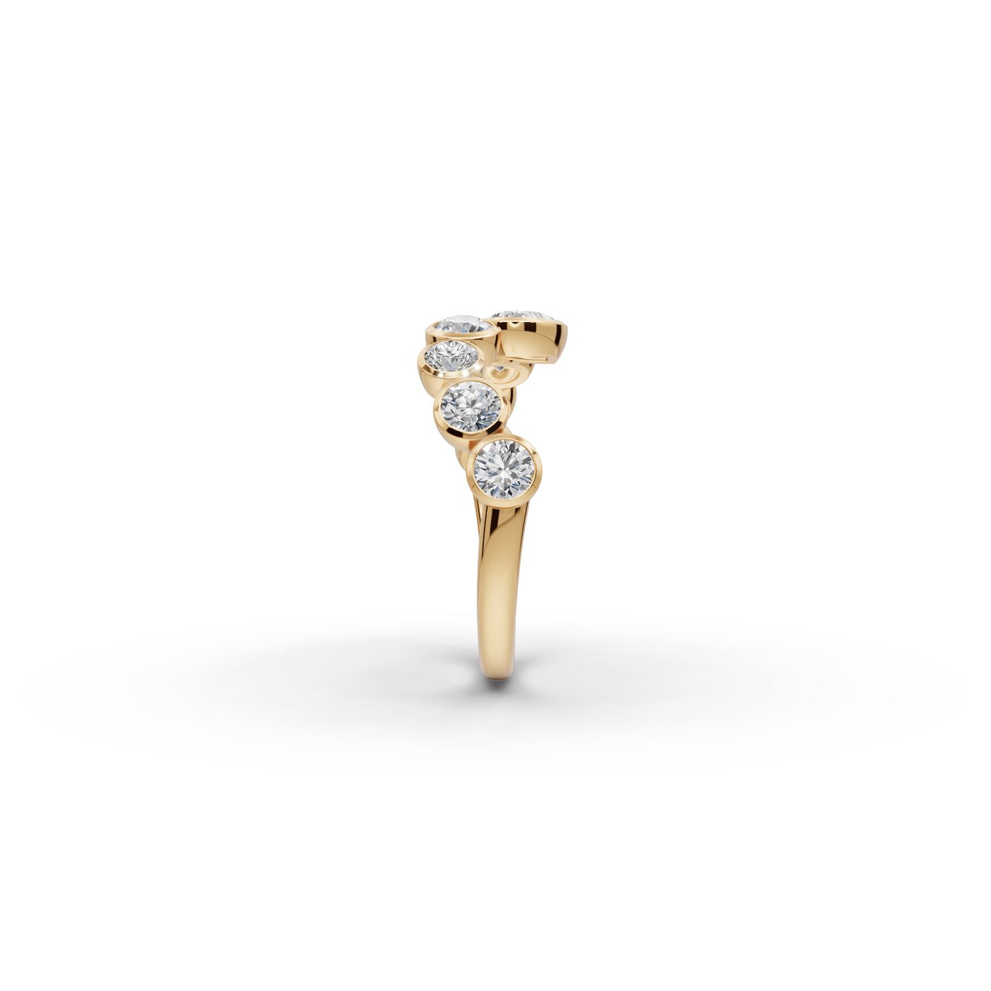 Midnight Signature Round Lab-Grown Diamond Bands Ring in yellow gold