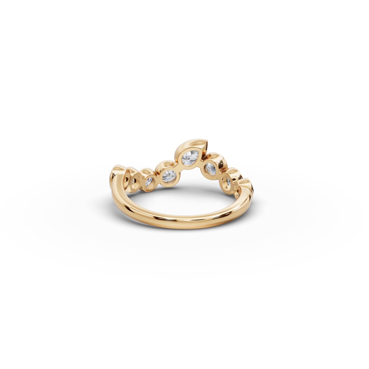 Midnight Signature Round Lab-Grown Diamond Bands Ring in yellow gold