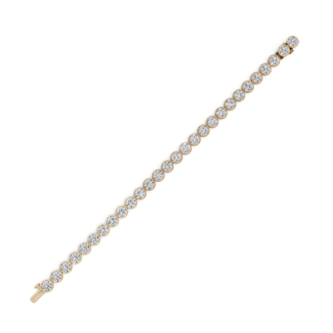 Timeless Light Round Lab-Grown Diamond Tennis Bracelet in yellow gold
