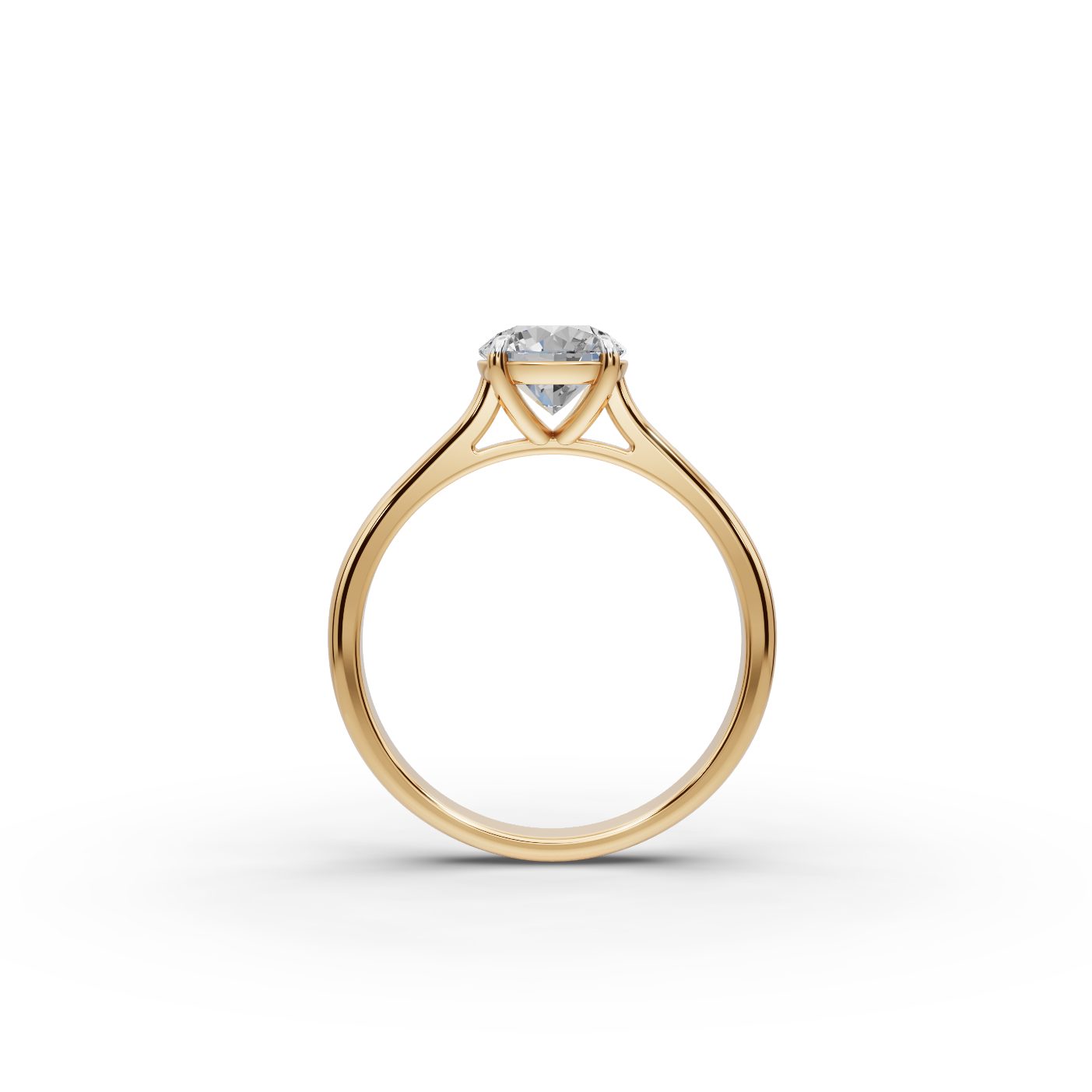 Everlasting Reverie Round Lab-Grown Diamond Solitaire Ring in yellow gold