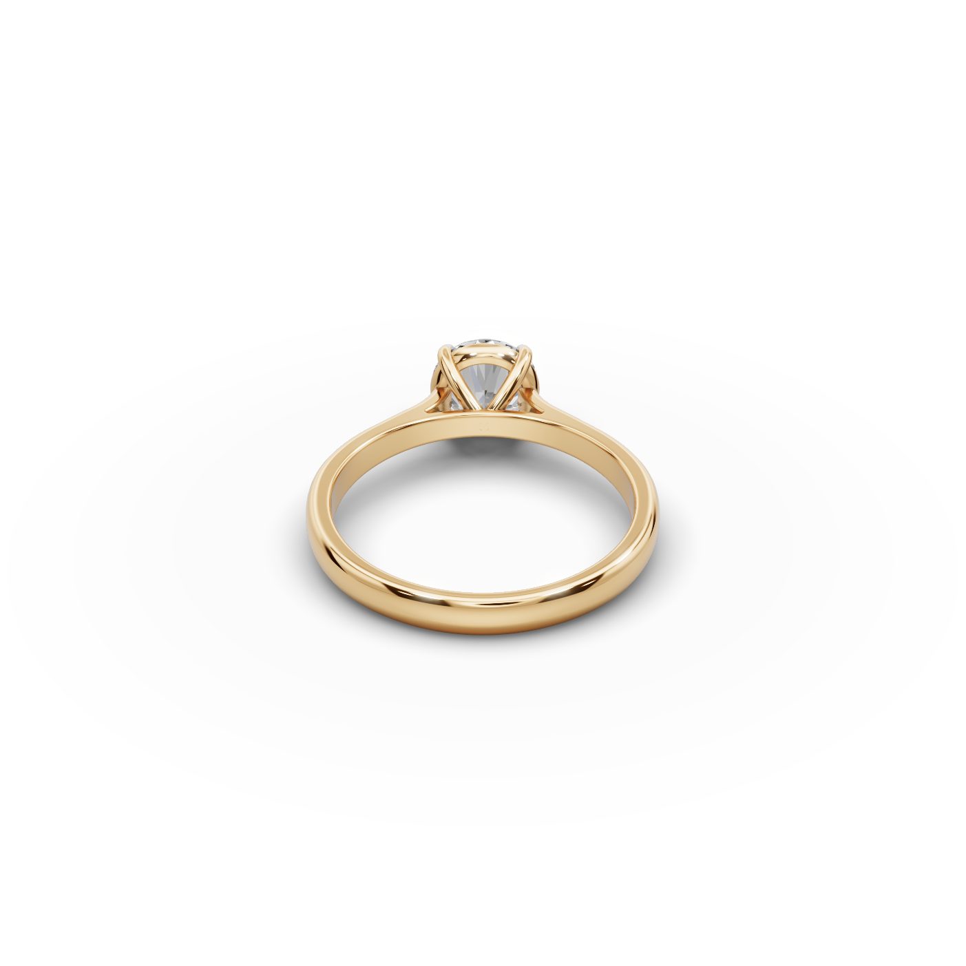 Everlasting Reverie Round Lab-Grown Diamond Solitaire Ring in yellow gold