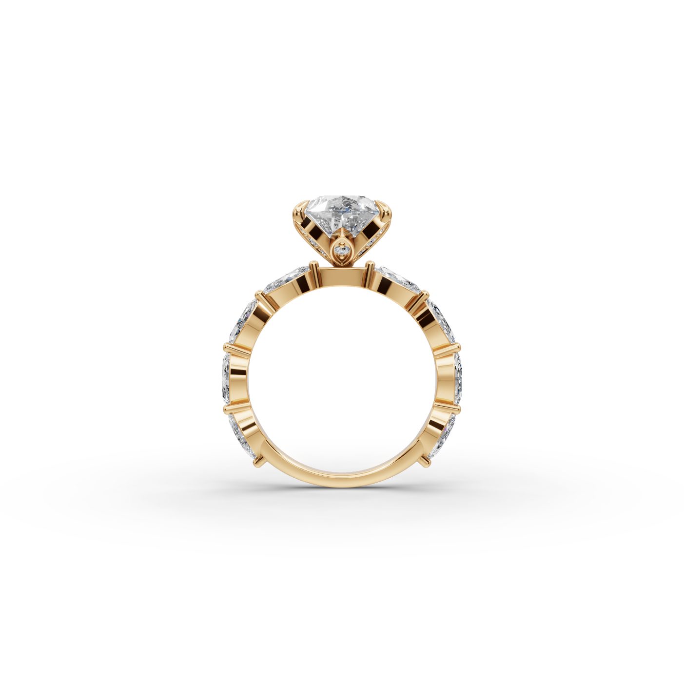 Enduring Aura Pear Lab-Grown Diamond Solitaire Ring in yellow gold