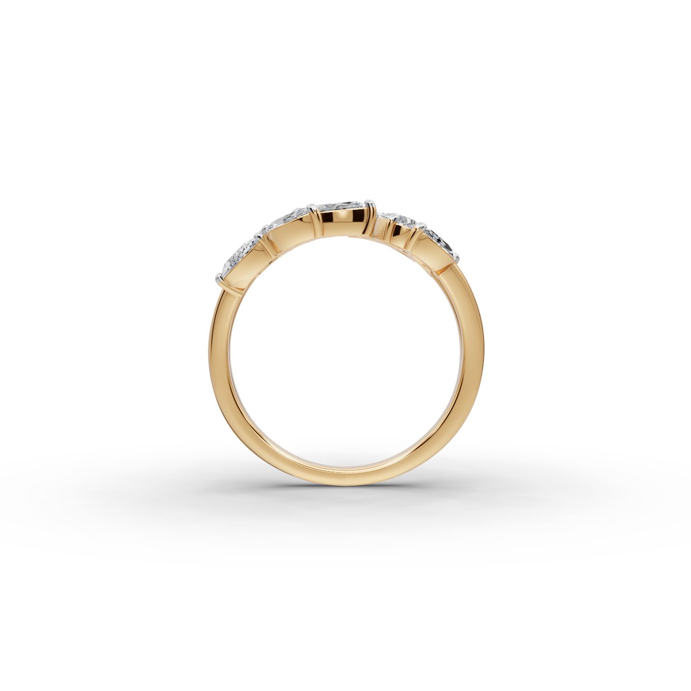 Radiant Grace Pear Lab-Grown Diamond Cocktail Ring in yellow gold
