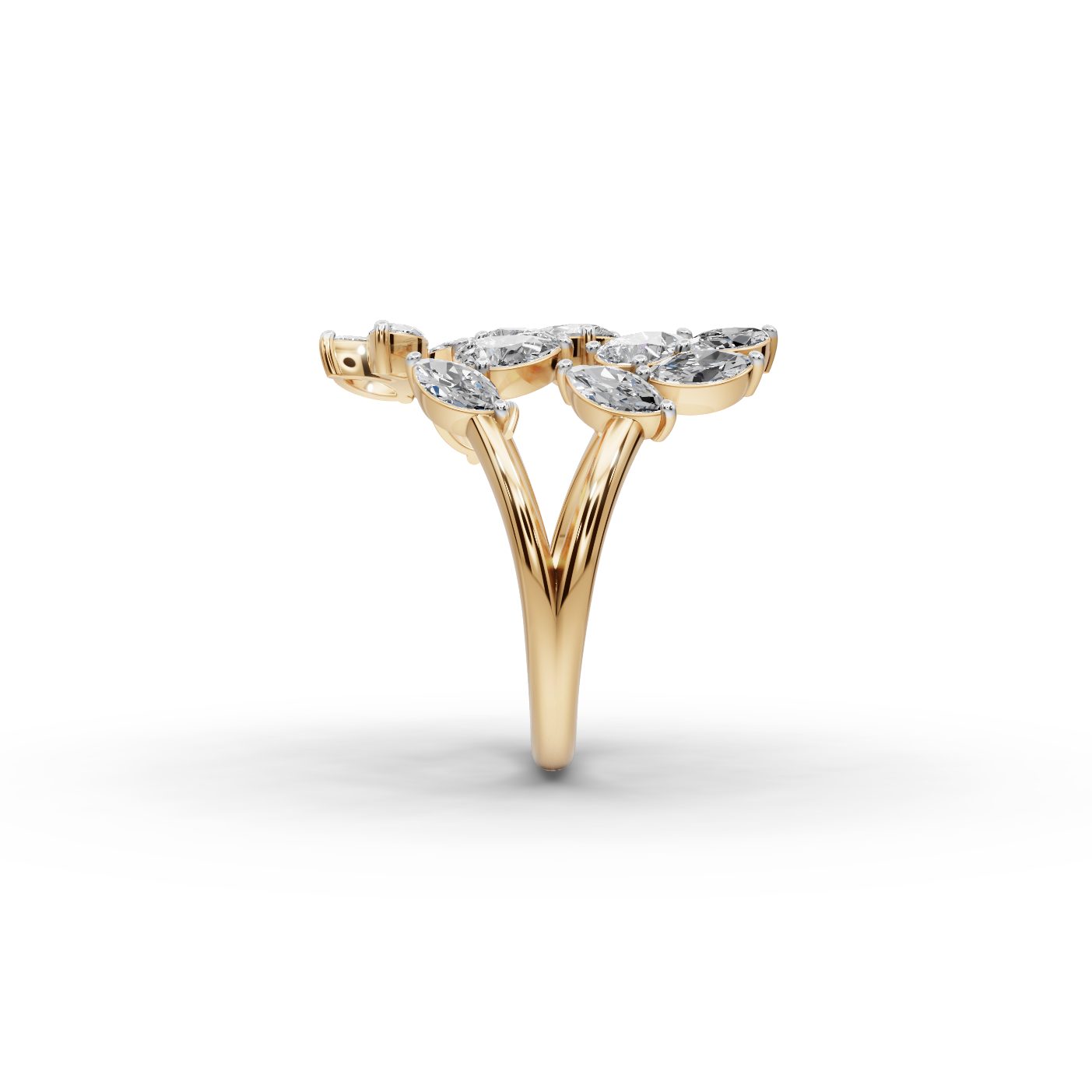 Radiant Grace Pear Lab-Grown Diamond Cocktail Ring in yellow gold