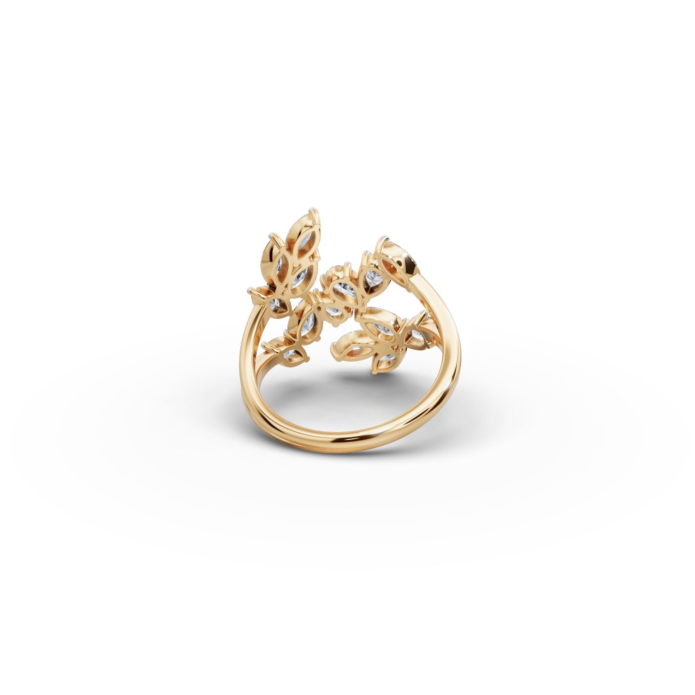 Radiant Grace Pear Lab-Grown Diamond Cocktail Ring in yellow gold