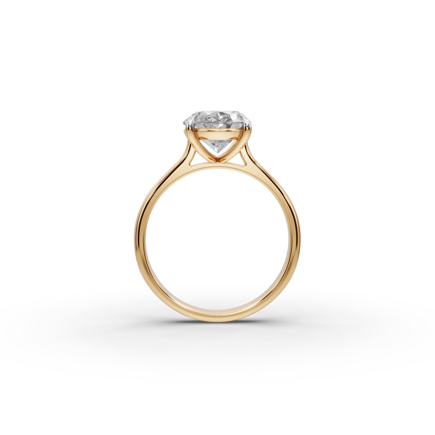 Majestic Promise Oval Lab-Grown Diamond Solitaire Ring in yellow gold