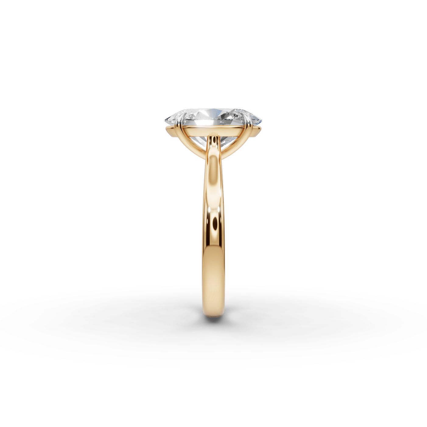 Majestic Promise Oval Lab-Grown Diamond Solitaire Ring in yellow gold