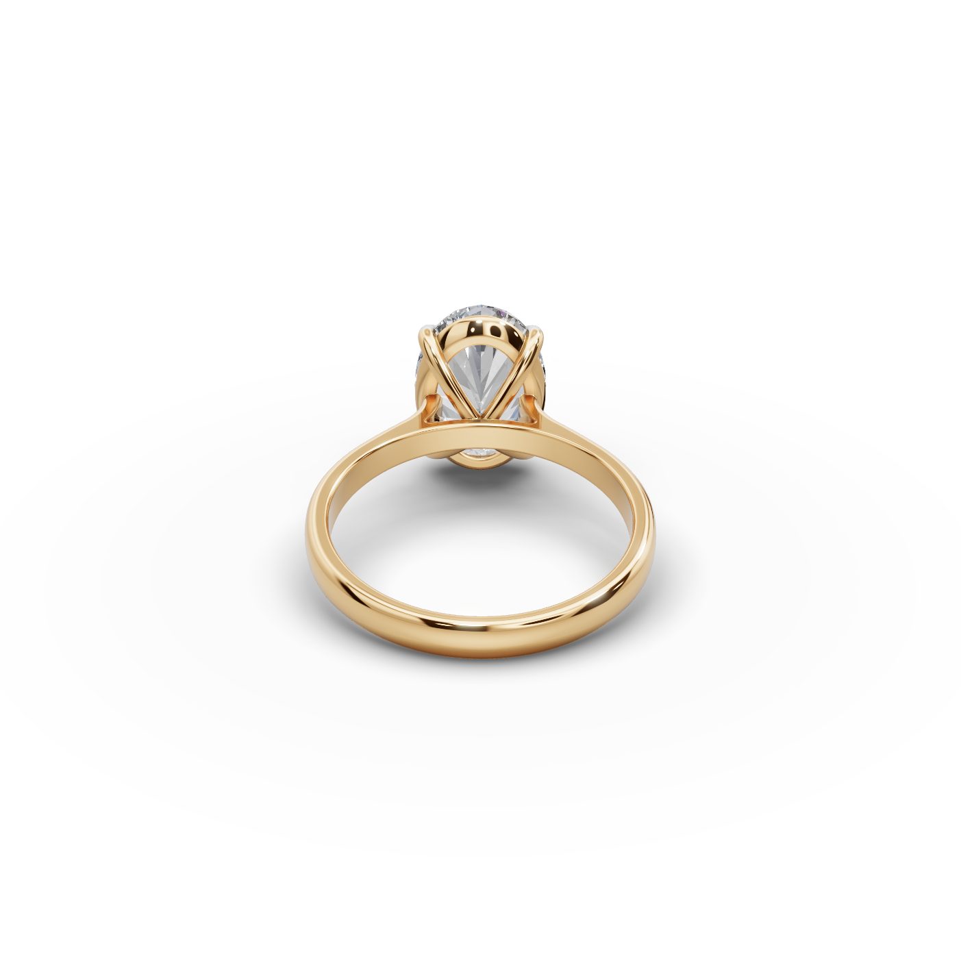 Majestic Promise Oval Lab-Grown Diamond Solitaire Ring in yellow gold