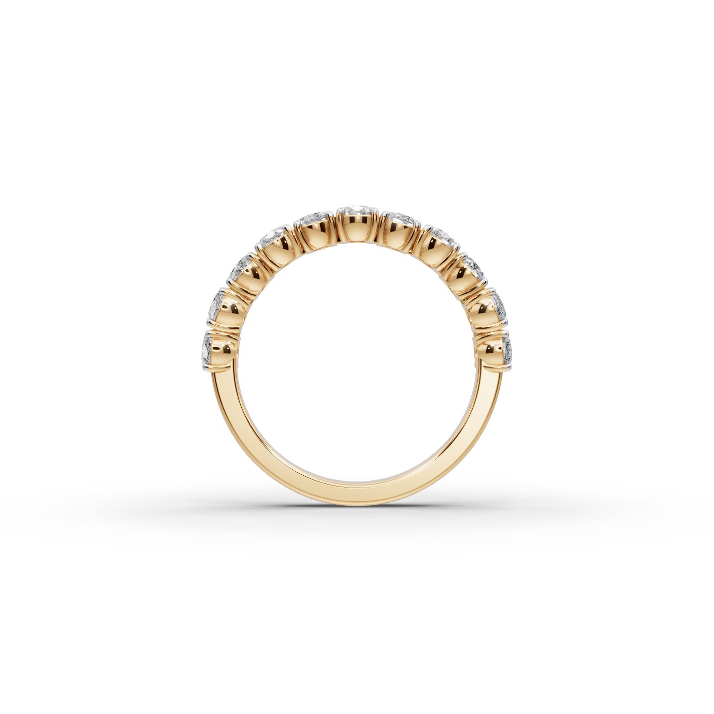 Iconic Bloom Oval Lab-Grown Diamond Bands Ring in yellow gold