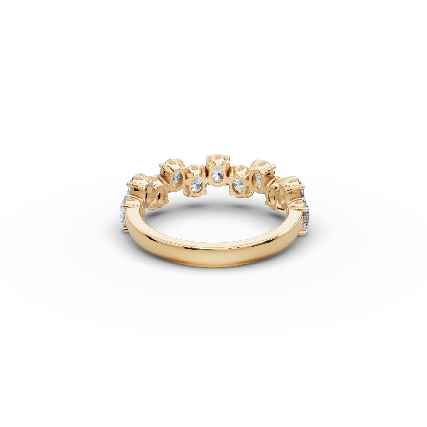 Iconic Bloom Oval Lab-Grown Diamond Bands Ring in yellow gold