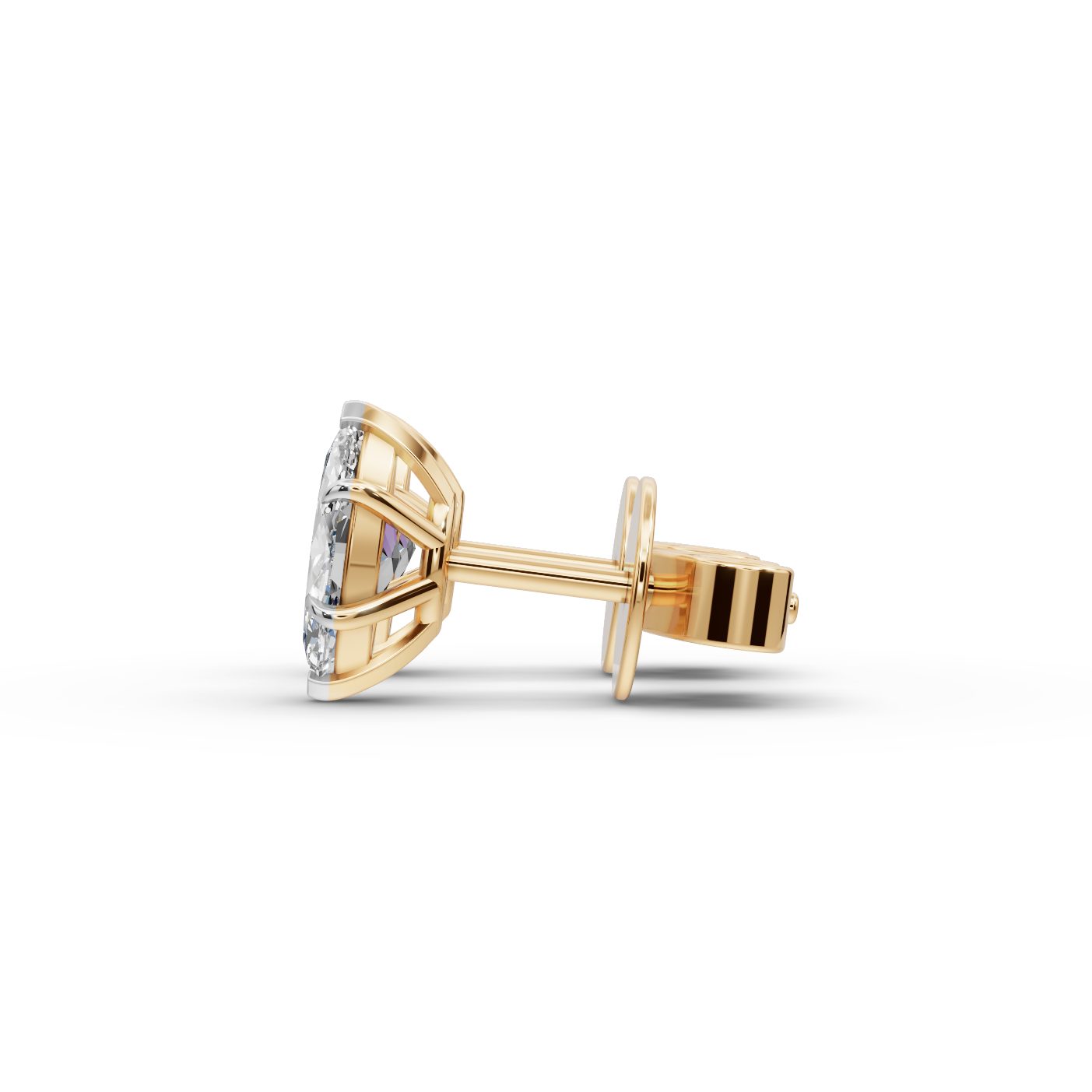 Endless Glow Marquise Lab-Grown Diamond Studs Earring in yellow gold