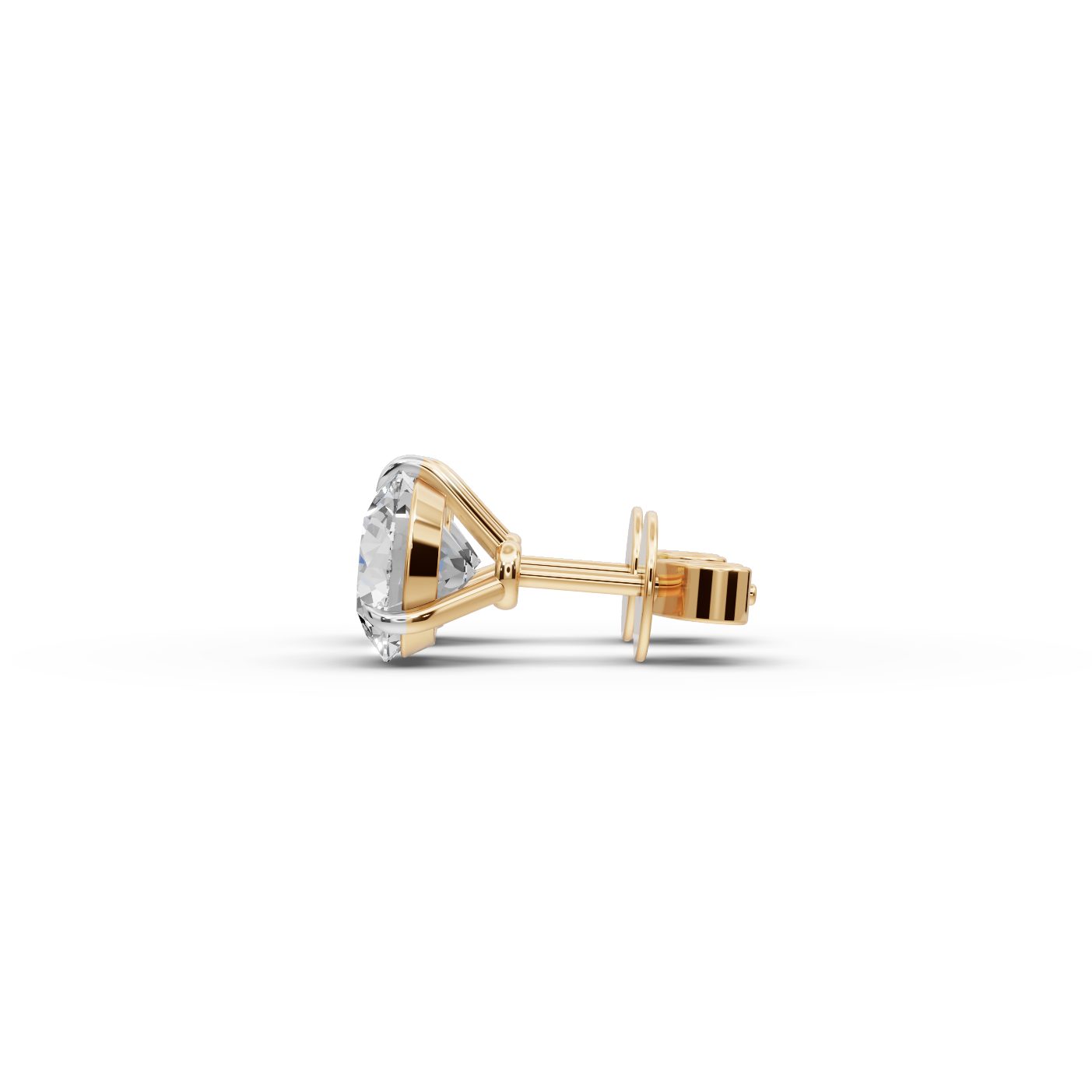 Iconic Ember Round Lab-Grown Diamond Studs Earring in yellow gold