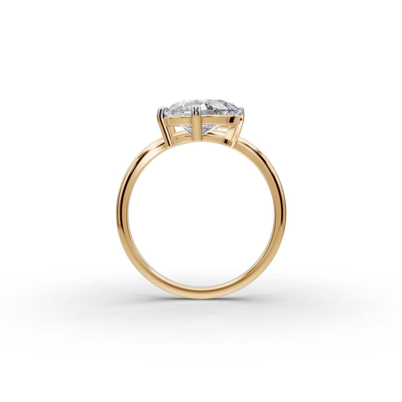 Celestial Ember Pear Lab-Grown Diamond Two Stone Toi Et Moi in yellow gold