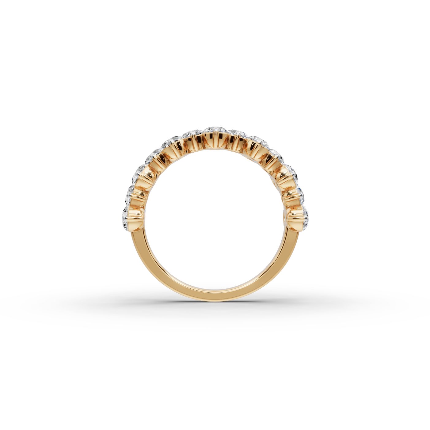 Endless Dew Round Lab-Grown Diamond Bands Ring in yellow gold