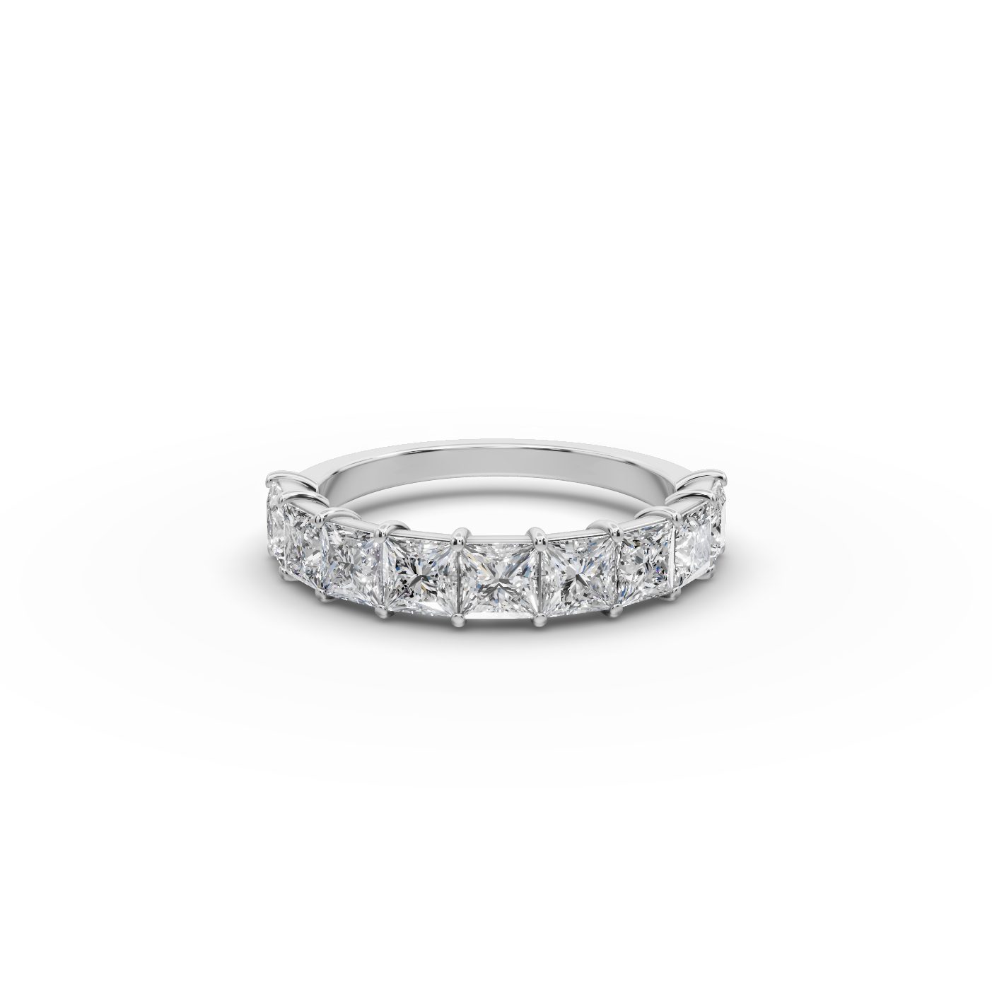 Morning Trail Princess Lab-Grown Diamond Bands Ring in white gold
