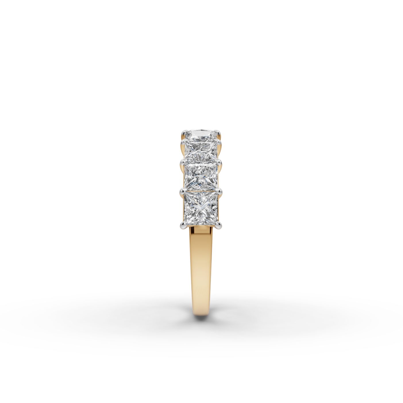 Morning Trail Princess Lab-Grown Diamond Bands Ring in yellow gold